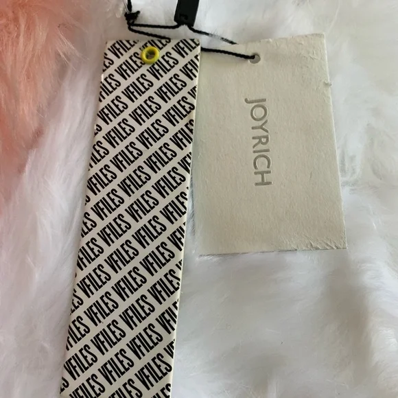 JOYRICH pink Faux fur fluffy zippered clutch, toiletries bag NWT w/golde… - Picture 6 of 13